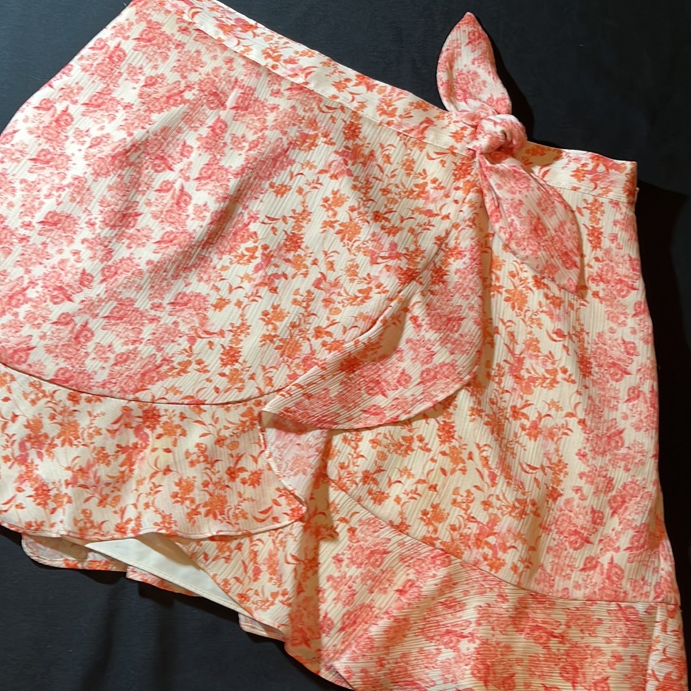 GIANNI BINI 🌸: faux wrap Paloma sweet sorbet ditsy skirt